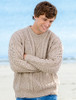 Merino Wool Diamond Sweater Mens - Parsnip