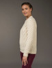 Heavyweight Merino Wool Aran Sweater - White