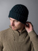 Wool Cashmere Aran Honeycomb Hat - Forrest Glade