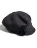 Ladies Newsboy Hat - Charcoal Plaid