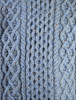 Pattern Detail of Women's Wool Cashmere Aran Mock Turtleneck Sweater