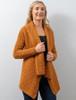 Waterfall Cable Cardigan - Golden Ochre