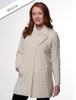 Aran Cable Crossover Neck Coat - White