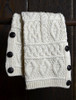 Merino Wool Aran Leg Warmers - Natural White