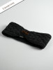 Fleece Lined Aran Headband with Buttons - Charcoal