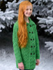 Kid's Double Breasted Aran Merino Cardigan - Green Marl (CatImage_/christmas-for-kids) (CatImage_/aran-christmas-store)