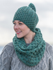 Aran Snood Scarf - Connemara Green