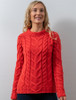 Cable Knit Aran - Coral