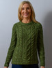 Cable Knit Aran - Meadow Green