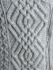 Cable Knit Coatigan with Celtic Knot Side Zip 