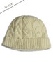 Aran Fleece Lined Rib Cap - White