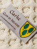 Clarke Clan Aran Throw - Label