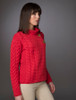 Super Soft Trellis and Cable Cardigan - Coral