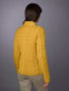 Super Soft Trellis and Cable Cardigan -  Yellow