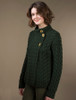 Super Soft Trellis and Cable Cardigan - Seaweed