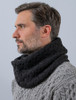 Super Soft Aran Infinity Scarf - Black