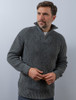 Ribbed Merino Troyer - Steel Marl