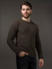 Merino Textured Crew Neck Sweater - Forest