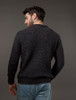 Merino Textured Crew Neck Sweater - Charcoal Marl