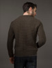 Merino Textured Crew Neck Sweater - Forest