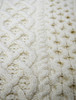 Wool Cashmere Aran Throw - White