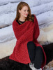 Wool Cashmere Aran Throw - Red