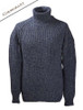 Fisherman's Merino Ribbed Turtleneck Sweater - Cormorant
