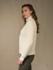 Women's Merino Ribbed Turtleneck Sweater - White
