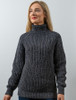 Women's Merino Ribbed Turtleneck Sweater - Cormorant