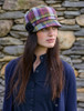 Ladies Tweed Newsboy Hat - Multi Vernal Plaid