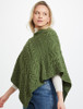 Super Soft Cable Stitch Poncho - Meadow Green