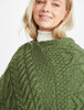 Super Soft Cable Stitch Poncho - Meadow Green