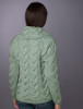 Super Soft Chunky Cable Cowl Neck Aran - Seafoam