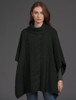 Super Soft Cowl Neck Poncho - Seaweed