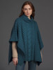 Super Soft Cowl Neck Poncho - Irish Sea