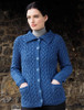 Ladies Merino Button Cardigan - Blue Marl