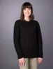Women's Super Soft Aran Crew Neck Sweater - Black