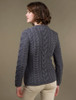 Women's Super Soft Aran Crew Neck Sweater - Slate Grey