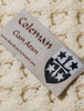 Coleman Clan Aran Throw - Label