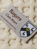 Rogers Clan Aran Throw - Label