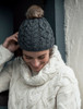 Aran Bobble Hat- Slate Grey