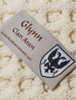 Glynn Clan Aran Throw - Label