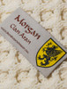 Morgan Clan Aran Throw - Label