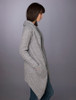 Cable Knit Waterfall Aran Cardigan - Soft Grey