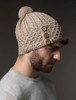 Merino Honeycomb Pom Pom Hat - Wicker