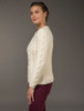 Rope Cable Crew Aran Sweater - Natural White