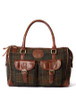 Traditional Tweed & Leather Double Pocket Bag 