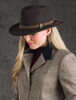 Ladies Boston Jack Wool Felt Hat - Brown