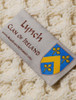 Lynch Clan Aran Bed Runner - Label