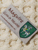 Maguire Clan Aran Poncho - Label